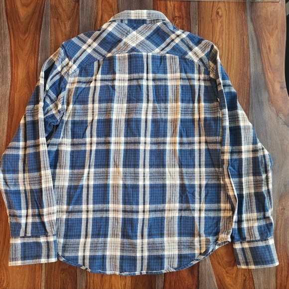 Warm Cozy Flannel Button Down Men's Shirt Plaid XL Cool, Comfortable GUC - Picture 2 of 5